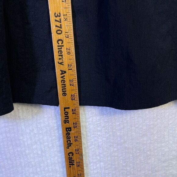 YZXDORWJ Black Embroidered Floral Boho Peasant Blouse Large - Picture 7 of 7